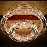 Aria Victory Round Modern Glass Chandelier - Luchiante.