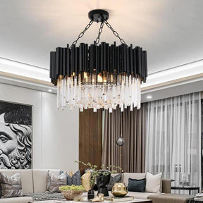 Viol Crystal Round Chandelier