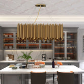 Viol Rectangle Chandelier for Dining Room