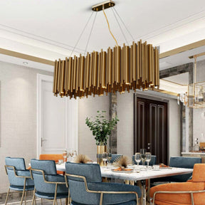 Viol Rectangle Chandelier for Dining Room