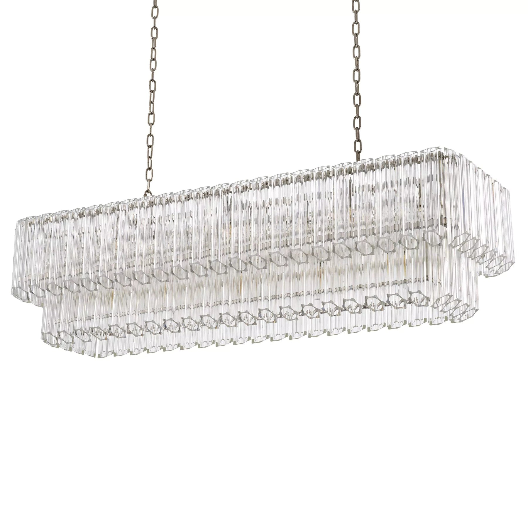 Vittoria Modern Chandeliers (Nickel Finish/Clear Glass)