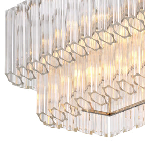 Vittoria Modern Chandeliers (Nickel Finish/Clear Glass)