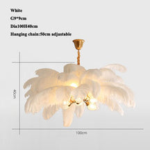 Elva Brass Palm Tree Feather Chandelier（customize 20”）