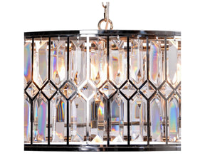 Wide Crystal Chandelier - oil rubbed bronze