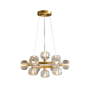 Bille De Clear Crystal Round Chandelier Cord