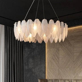 Lage Leaves Round Modern Chandelier