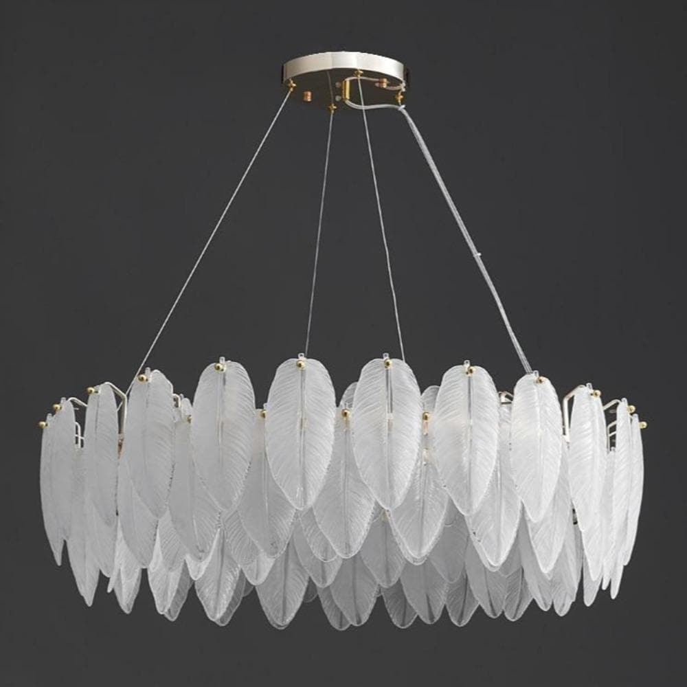 Lage Leaves Round Modern Chandelier