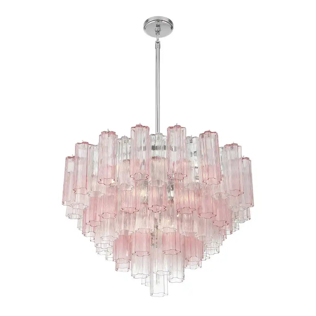 Addis Chandelier 17.8" 19.8" 22" 26.8" 32''D-32"-Chrome-Spring-Arialamps
