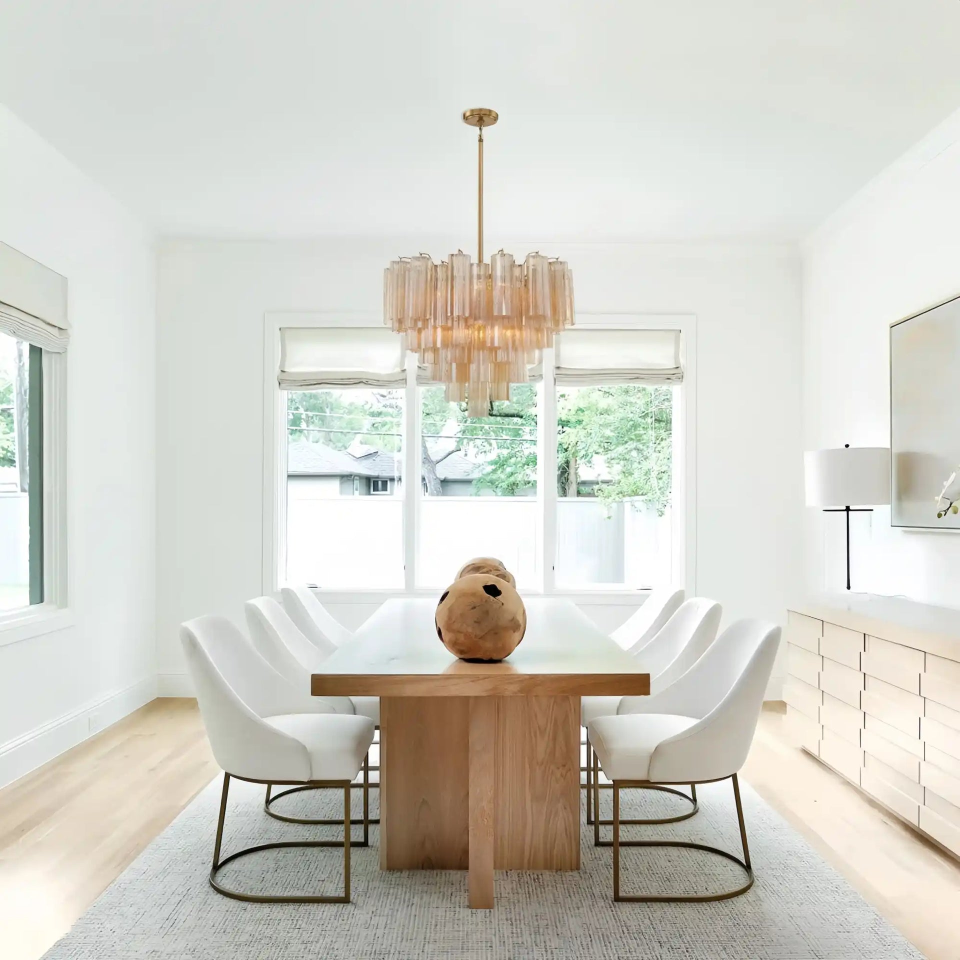 Addis Chandelier 17.8" 19.8" 22" 26.8" 32''D-22"-Brass-Amber-Arialamps