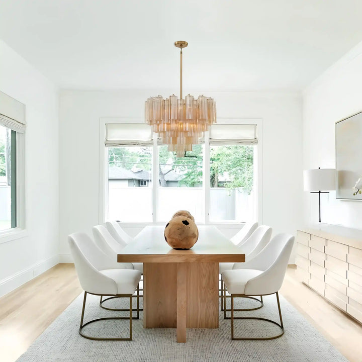 Addis Chandelier 17.8" 19.8" 22" 26.8" 32''D-22"-Brass-Amber-Arialamps