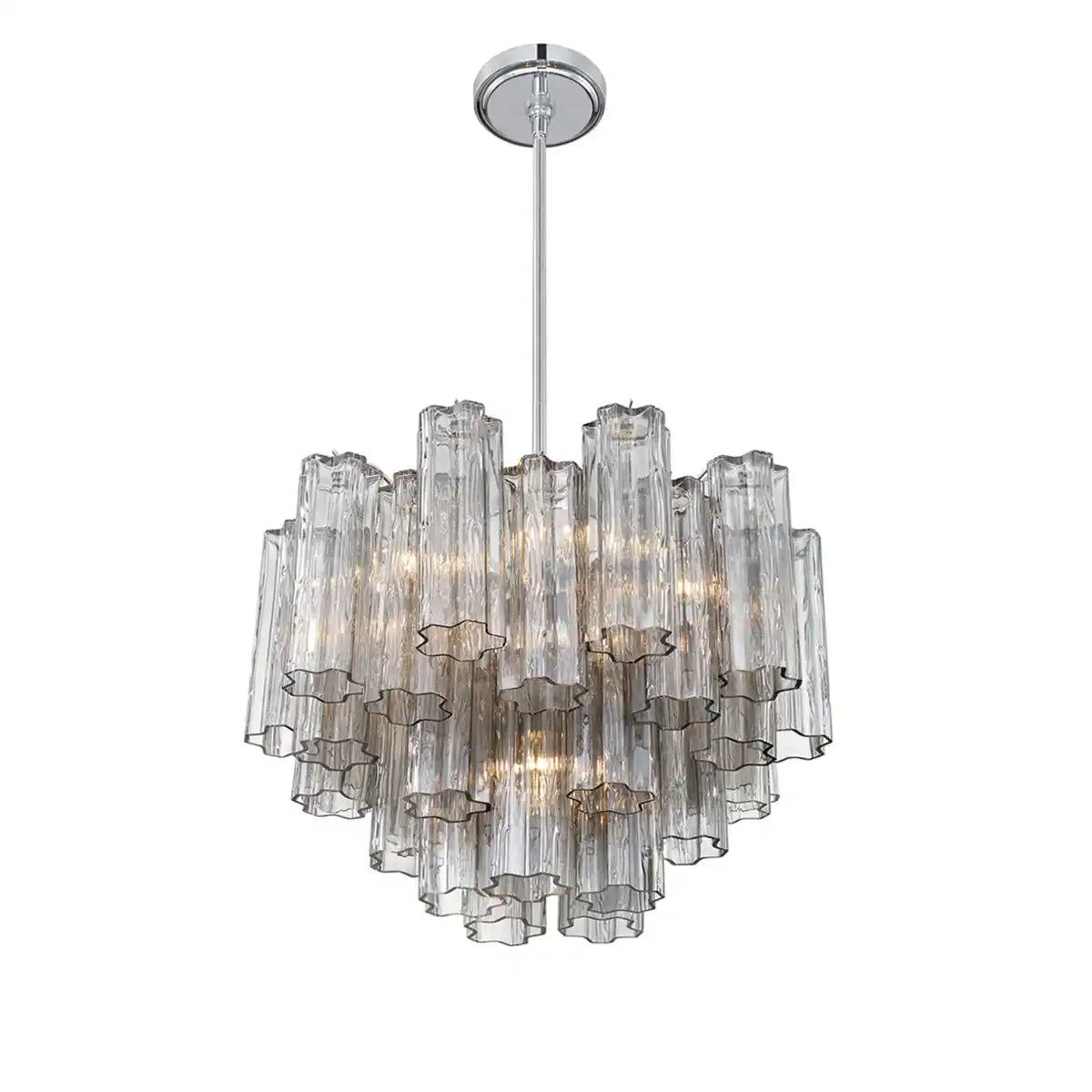 Addis Chandelier 17.8" 19.8" 22" 26.8" 32''D-19.8"-Chrome-Smoke-Arialamps