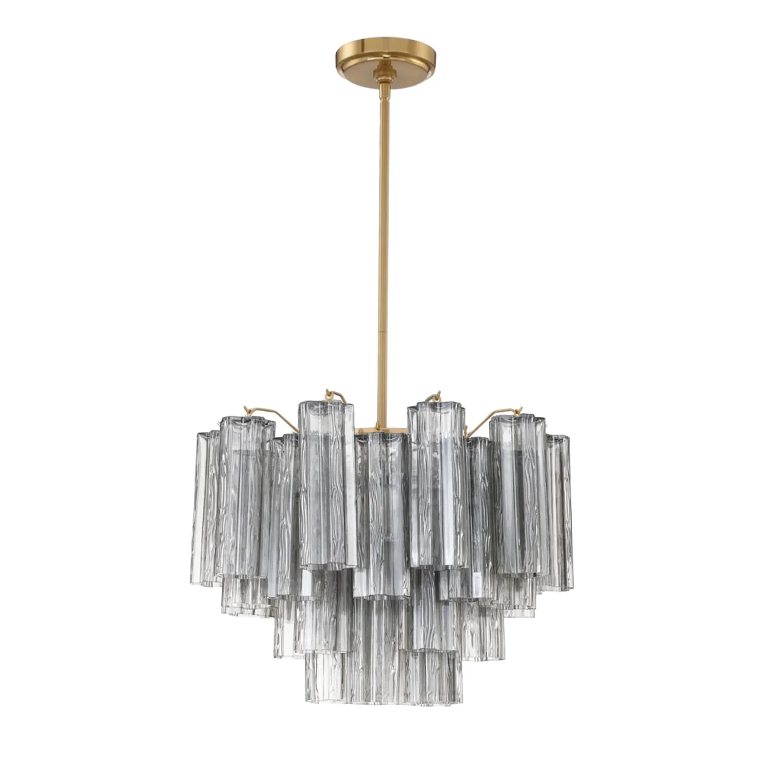 Addis Chandelier 17.8" 19.8" 22" 26.8" 32''D-17.8"-Brass-Smoke-Arialamps