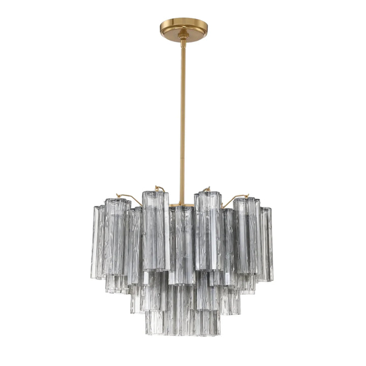 Addis Chandelier 17.8" 19.8" 22" 26.8" 32''D-17.8"-Brass-Smoke-Arialamps