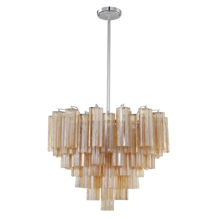 Addis Chandelier 17.8" 19.8" 22" 26.8" 32''D-22"-Chrome-Amber-Arialamps