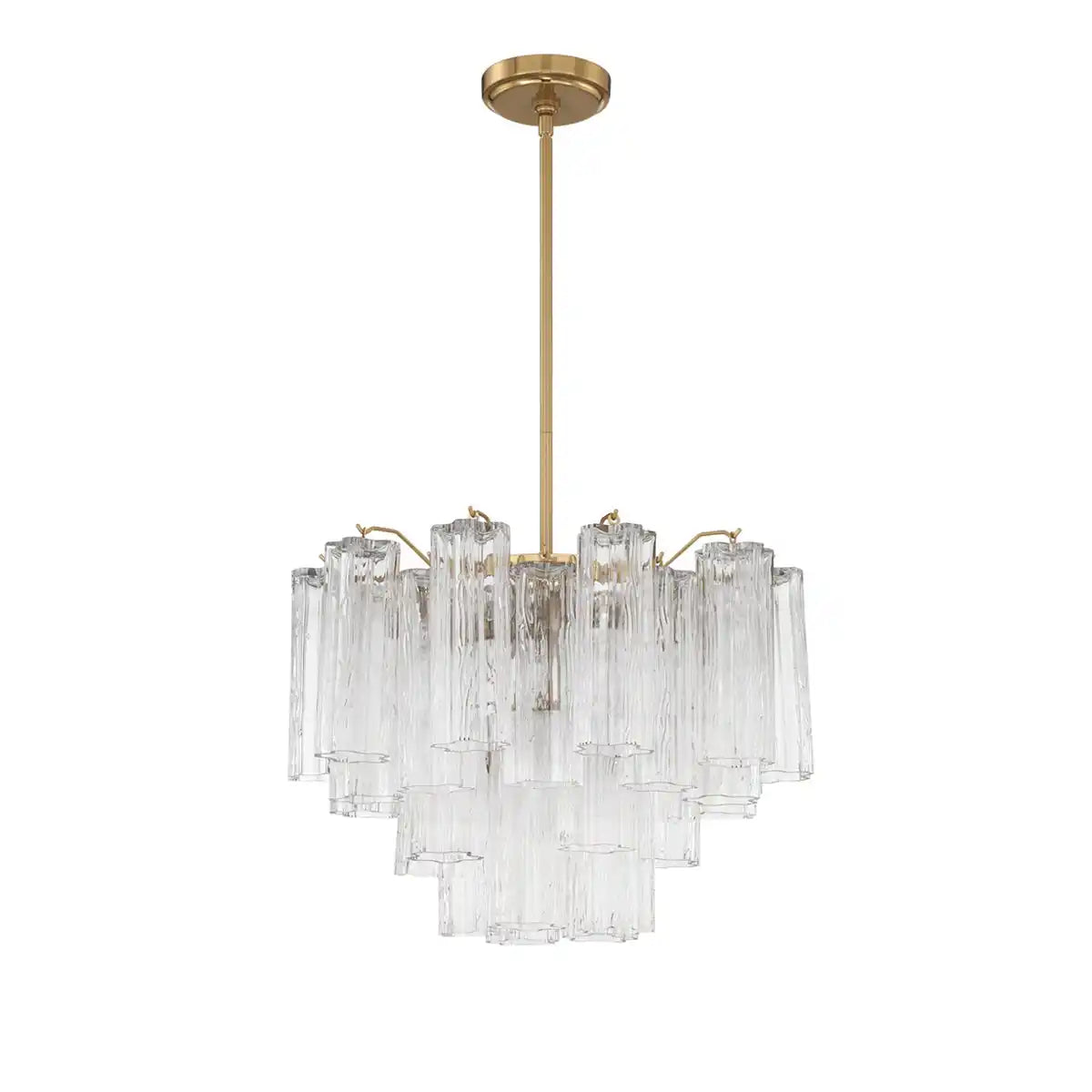 Addis Chandelier 17.8" 19.8" 22" 26.8" 32''D-17.8"-Brass-Clear-Arialamps