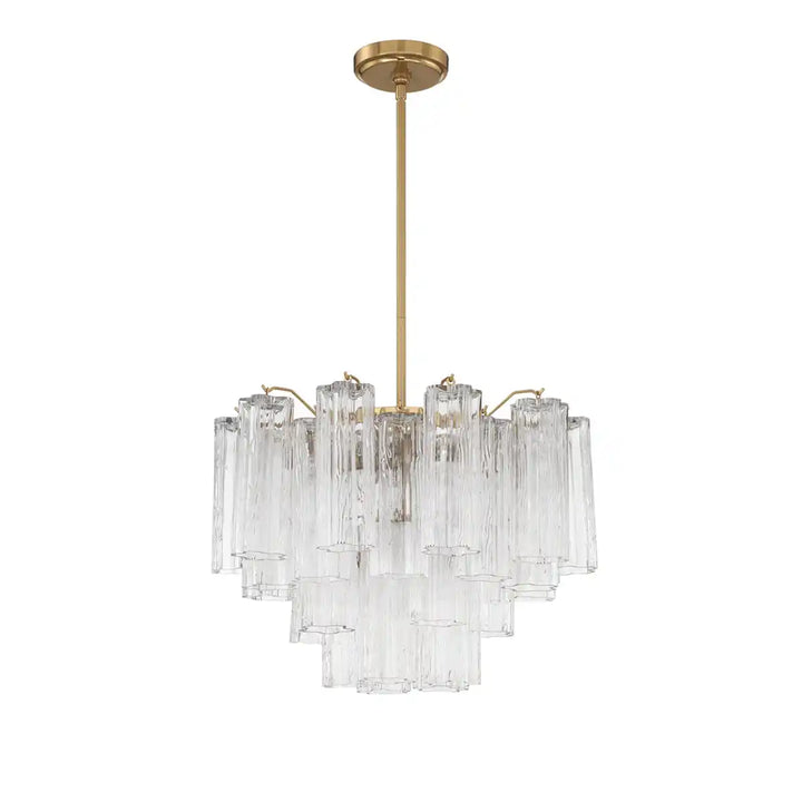 Addis Chandelier 17.8" 19.8" 22" 26.8" 32''D-17.8"-Brass-Clear-Arialamps