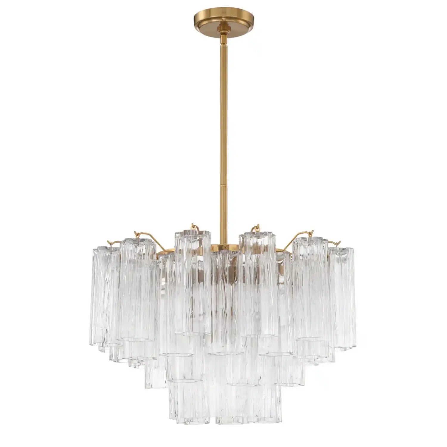 Addis Chandelier 17.8" 19.8" 22" 26.8" 32''D-19.8"-Brass-Clear-Arialamps