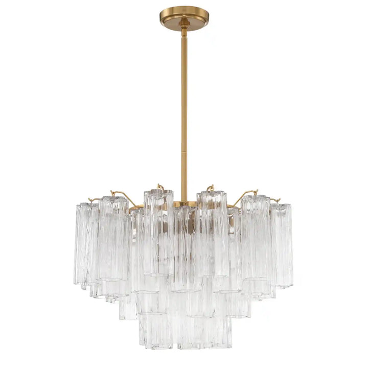 Addis Chandelier 17.8" 19.8" 22" 26.8" 32''D-19.8"-Brass-Clear-Arialamps