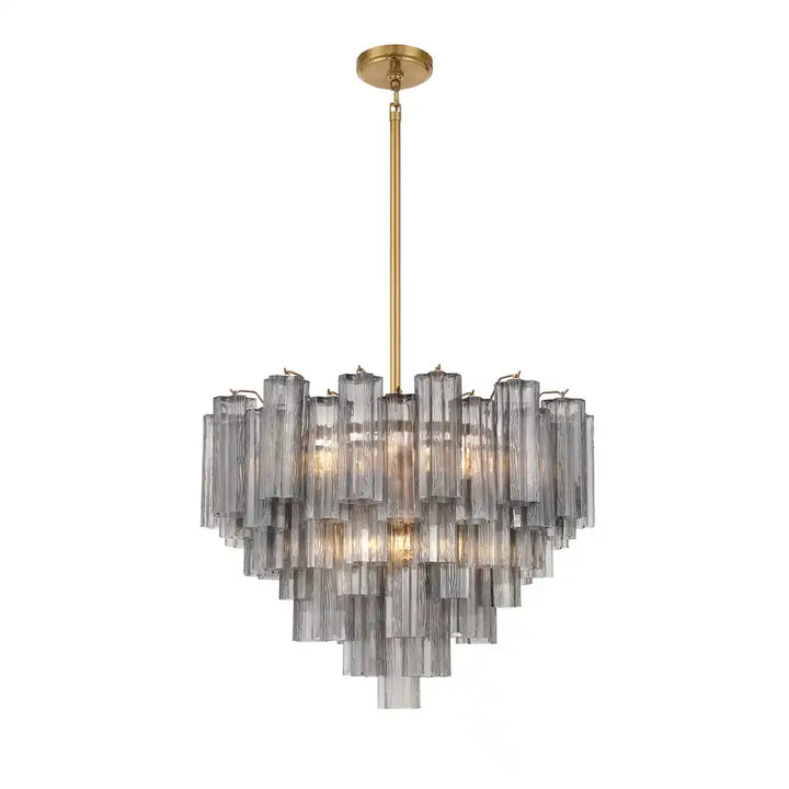 Addis Chandelier 17.8" 19.8" 22" 26.8" 32''D-22"-Brass-Smoke-Arialamps