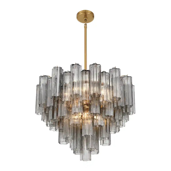 Addis Chandelier 17.8" 19.8" 22" 26.8" 32''D-26.8"-Brass-Smoke-Arialamps