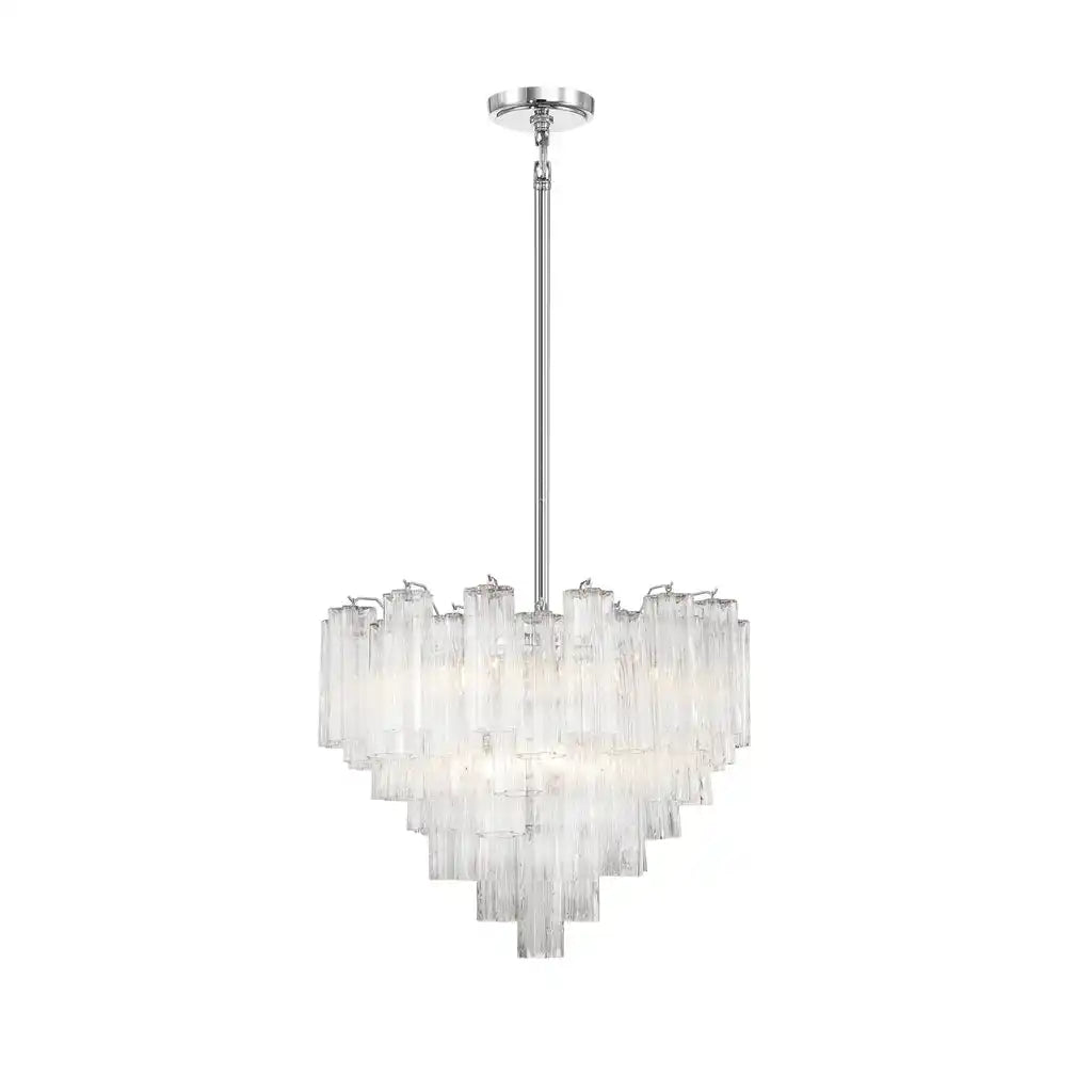 Addis Chandelier 17.8" 19.8" 22" 26.8" 32''D-22"-Chrome-Clear-Arialamps