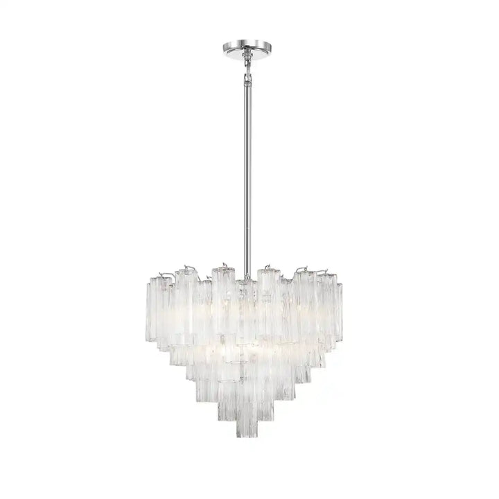 Addis Chandelier 17.8" 19.8" 22" 26.8" 32''D-22"-Chrome-Clear-Arialamps