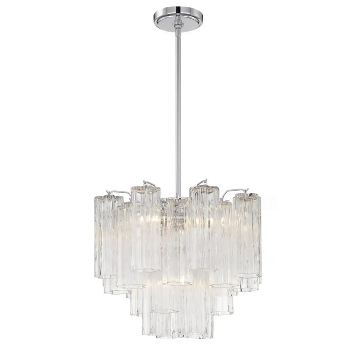 Addis Chandelier 17.8" 19.8" 22" 26.8" 32''D-17.8"-Chrome-Clear-Arialamps
