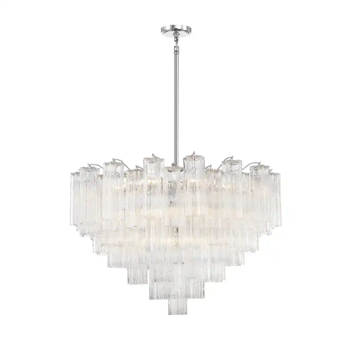 Addis Chandelier 17.8" 19.8" 22" 26.8" 32''D-26.8"-Chrome-Clear-Arialamps