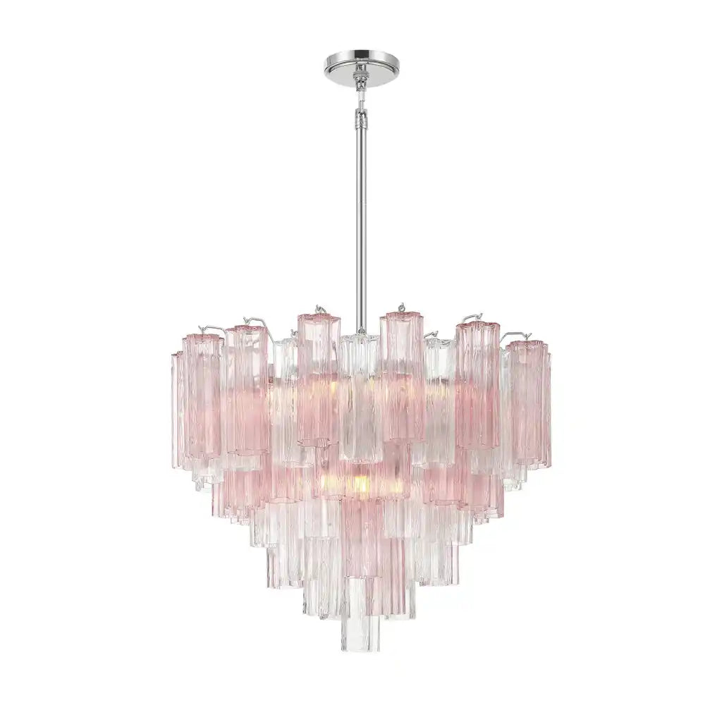Addis Chandelier 17.8" 19.8" 22" 26.8" 32''D-22"-Chrome-Spring-Arialamps
