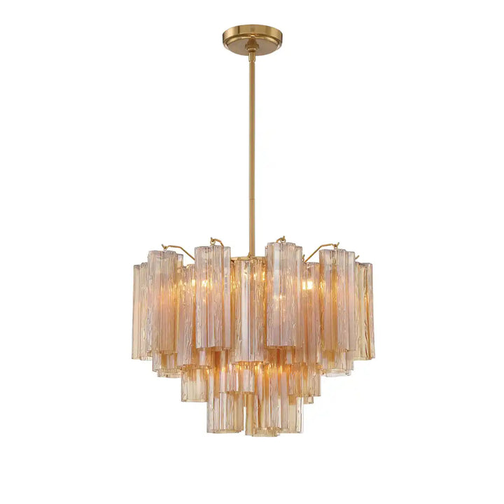 Addis Chandelier 17.8" 19.8" 22" 26.8" 32''D-17.8"-Brass-Amber-Arialamps