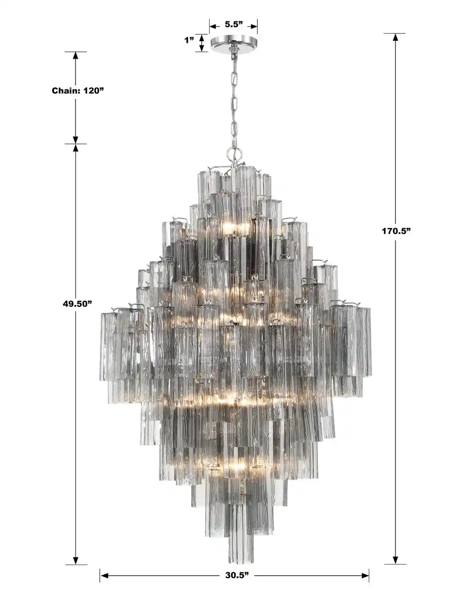 Addis Diamond Chandelier 49''H-Arialamps