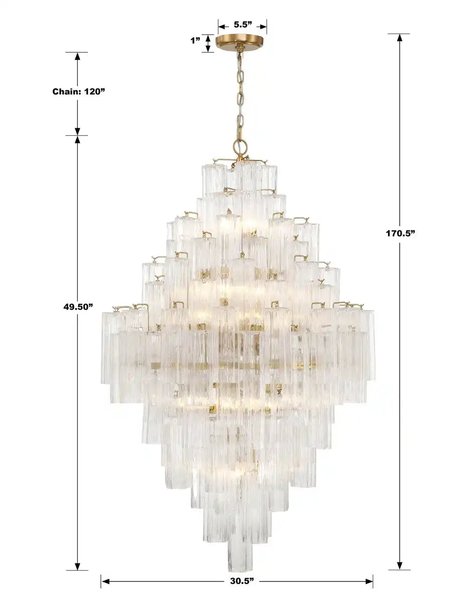 Addis Diamond Chandelier 49''H-Arialamps