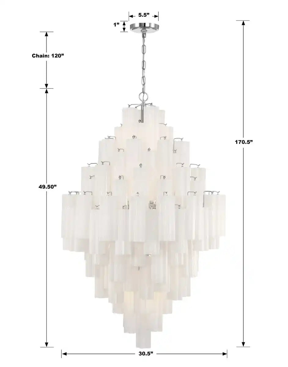 Addis Diamond Chandelier 49''H-Arialamps