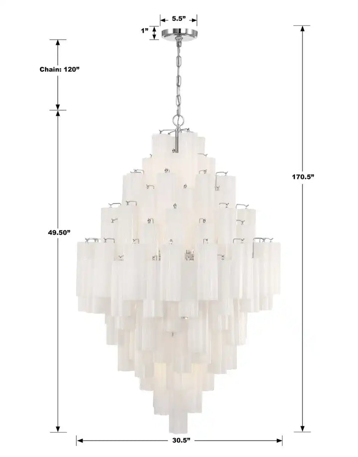 Addis Diamond Chandelier 49''H-Arialamps