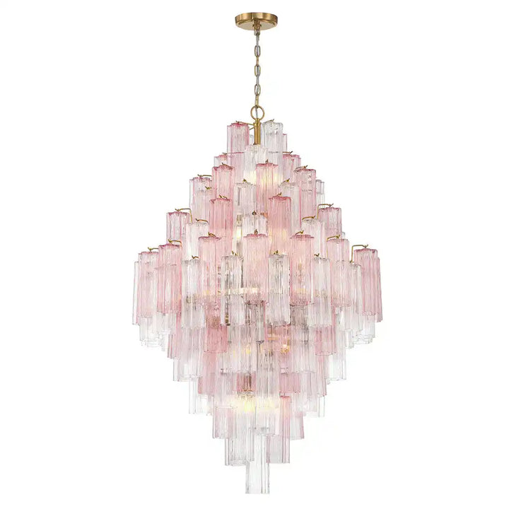 Addis Diamond Chandelier 49''H-Brass-Spring-Arialamps
