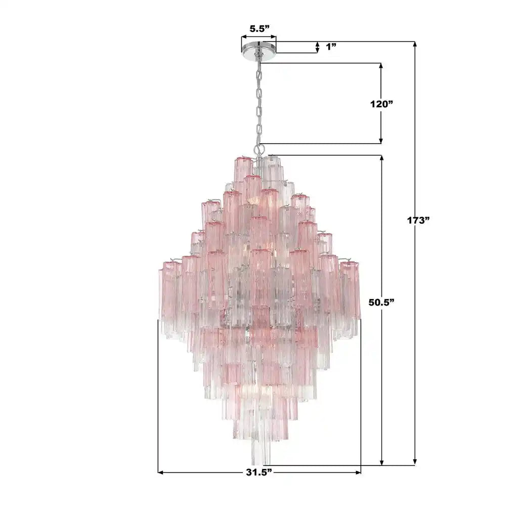 Addis Diamond Chandelier 49''H-Arialamps