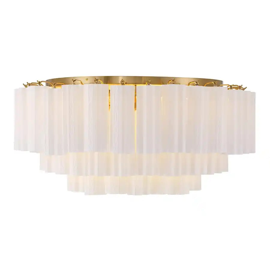 Addis Flushmount 22"/32"-32"-16 Lights-Brass-White-Arialamps