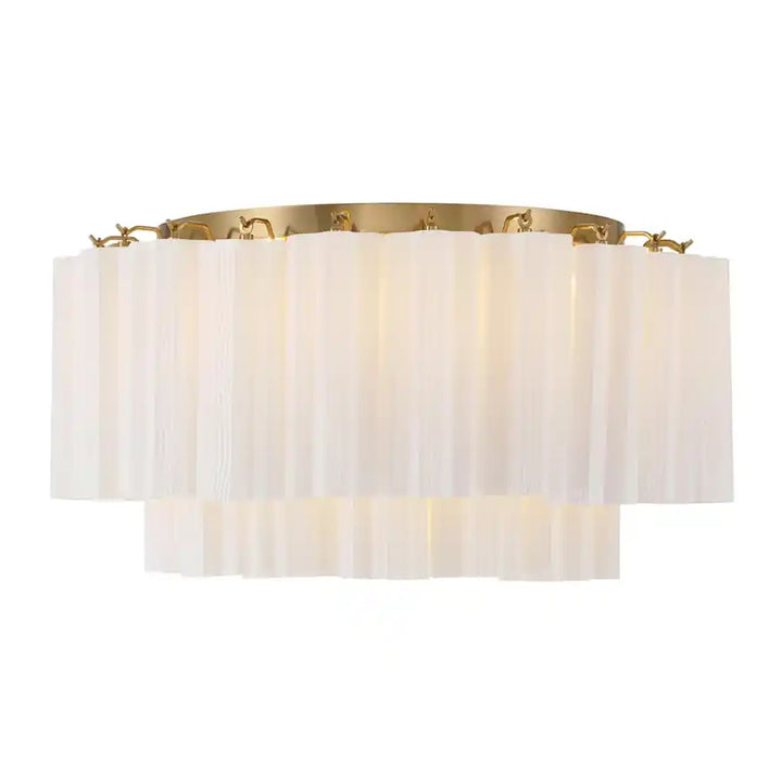 Addis Flushmount 22"/32"-22"-7 Lights-Brass-White-Arialamps