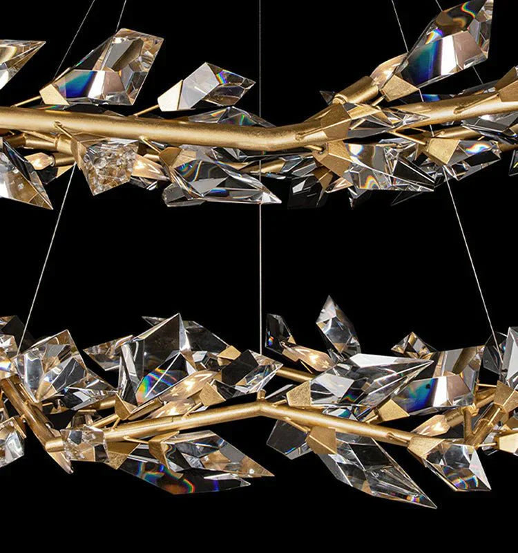 Addison 55" Round Crystal Chandelier - Arialamps