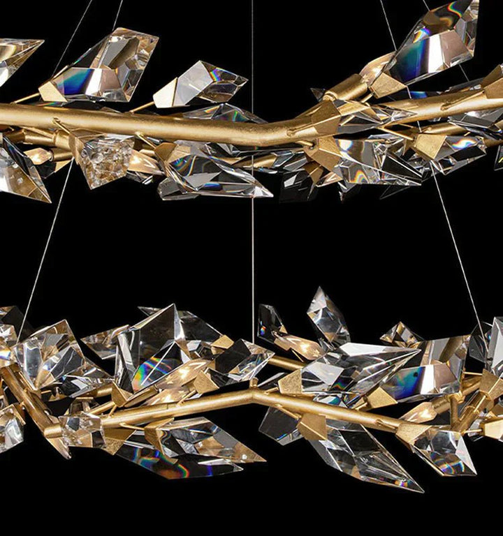 Addison 55" Round Crystal Chandelier - Arialamps