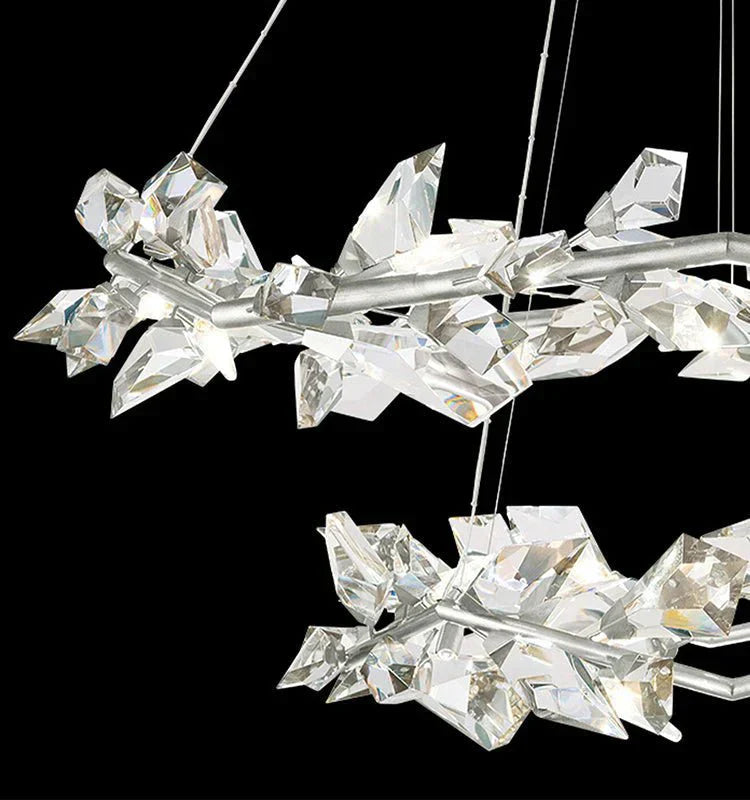 Addison 55" Round Crystal Chandelier - Arialamps