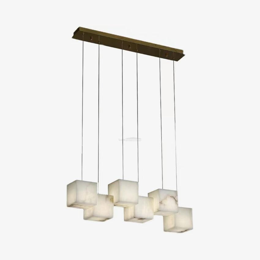 Alabaster Box Linear Chandelier-Arialamps