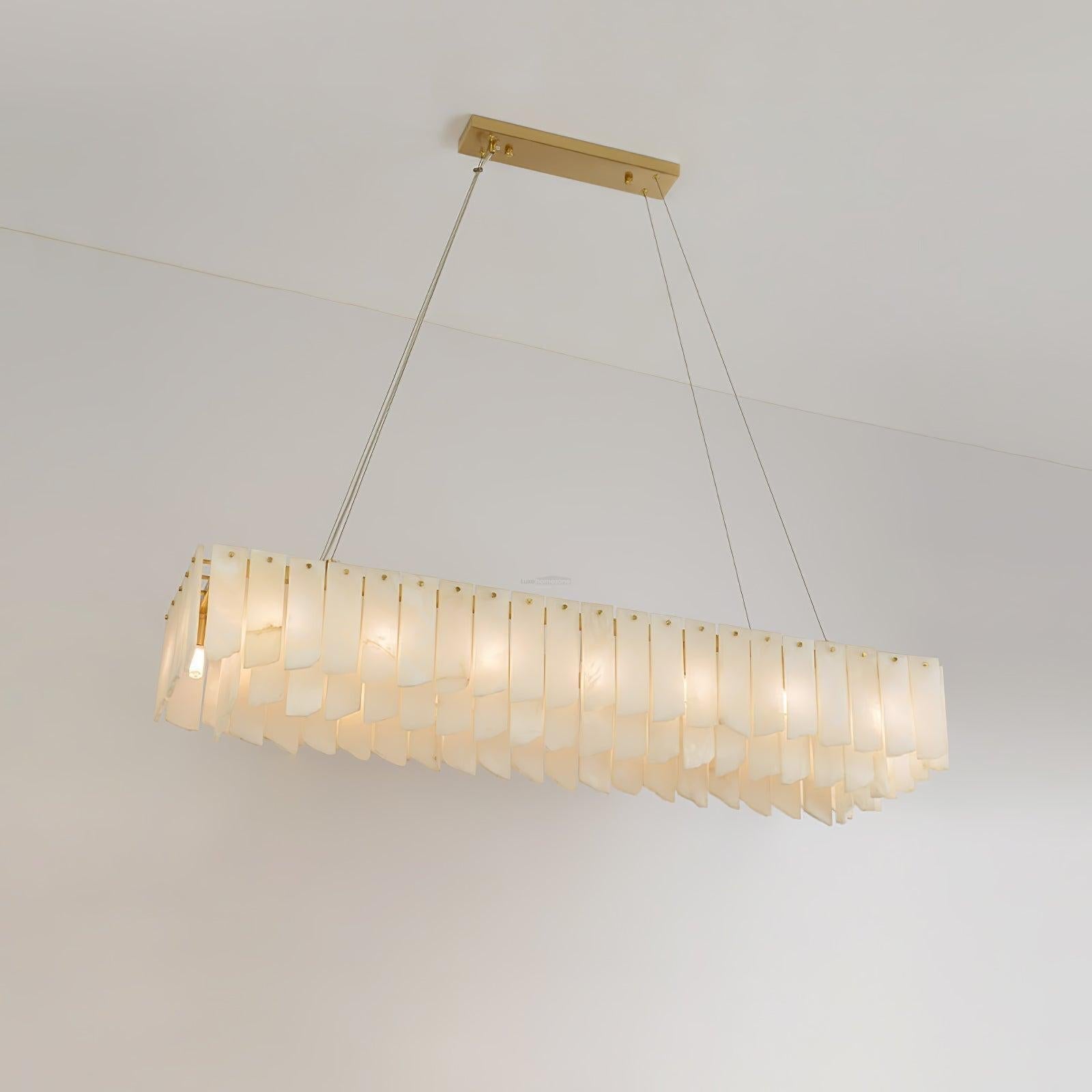 Alabaster Cascade Tiered Chandelier 27.6-Arialamps