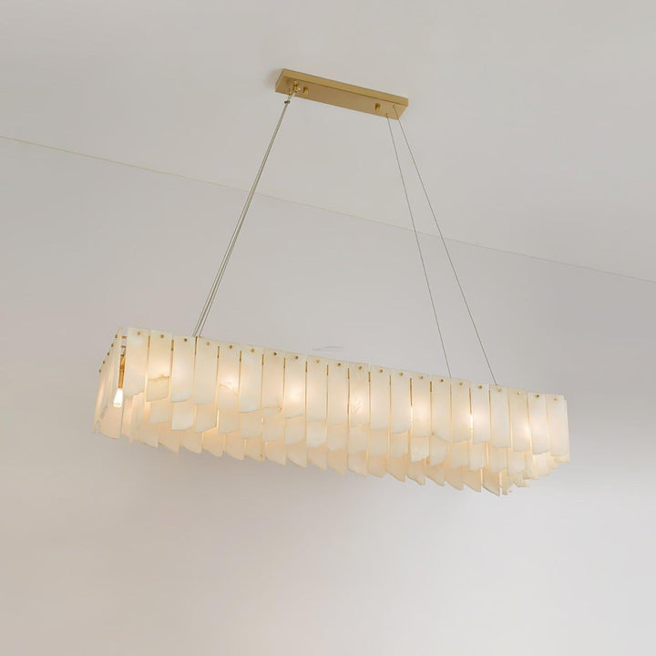 Alabaster Cascade Tiered Chandelier 27.6-Arialamps