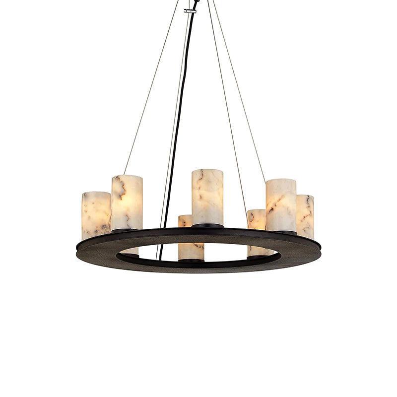 Alabaster Chandelier for Dining Table-NORMAL-Arialamps