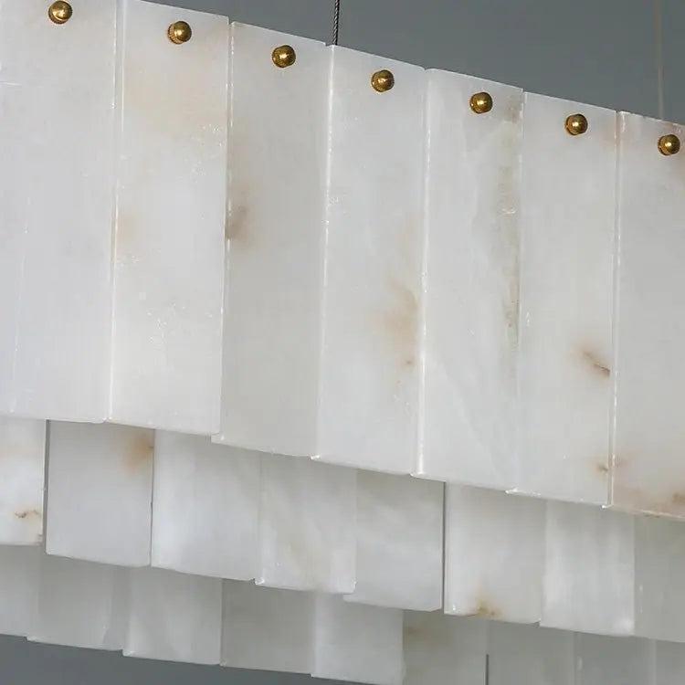 Alabaster Dining Room Round Chandelier Lighting-Arialamps