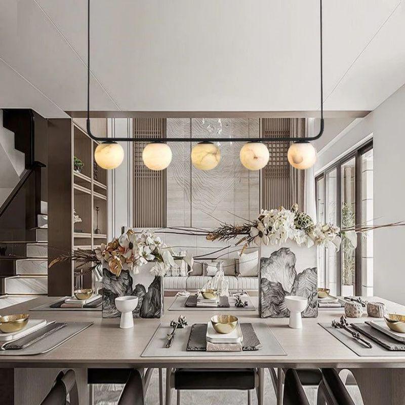 Alabaster Global Linear Chandelier 10.2"H-NORMAL-Arialamps