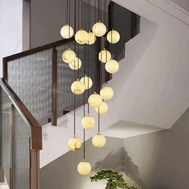 Alabaster Global Wavy Chandelier-chandeliers for dining room,chandeliers for stairways,chandeliers for foyer,chandeliers for bedrooms,chandeliers for kitchen,chandeliers for living room-Arialamps