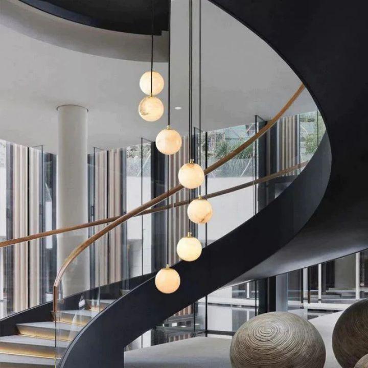 Alabaster Global Wavy Chandelier-chandeliers for dining room,chandeliers for stairways,chandeliers for foyer,chandeliers for bedrooms,chandeliers for kitchen,chandeliers for living room-Arialamps