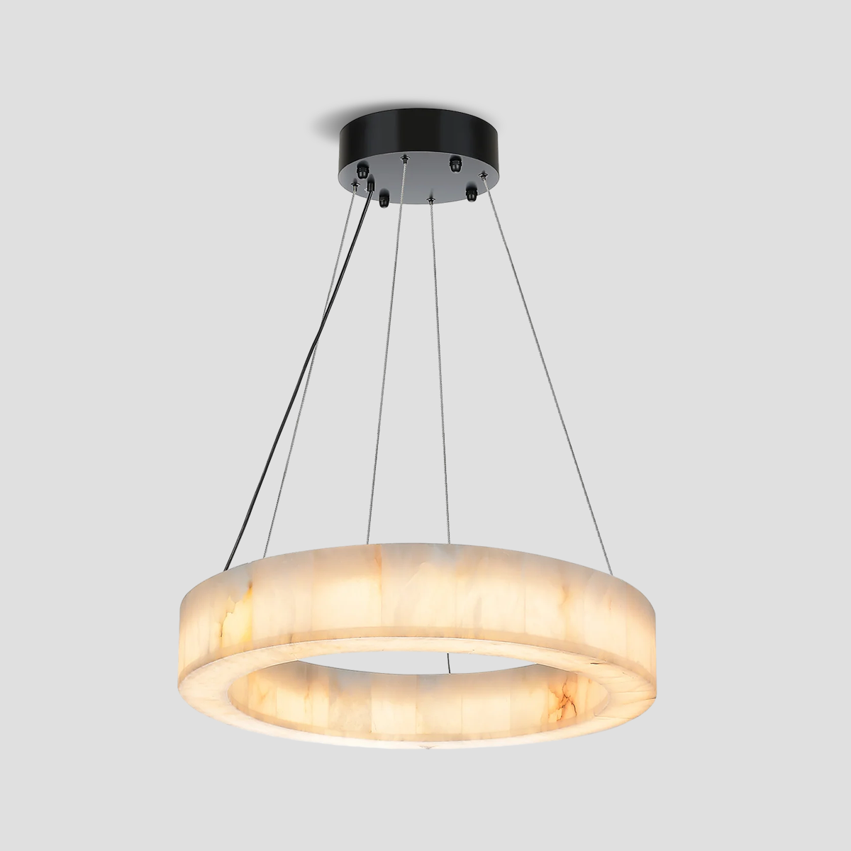 Alabaster Halo Ring Chandelier-chandeliers for dining room,chandeliers for stairways,chandeliers for foyer,chandeliers for bedrooms,chandeliers for kitchen,chandeliers for living room-32"W-Arialamps